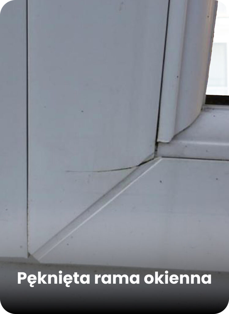 Pęknięta rama okienna