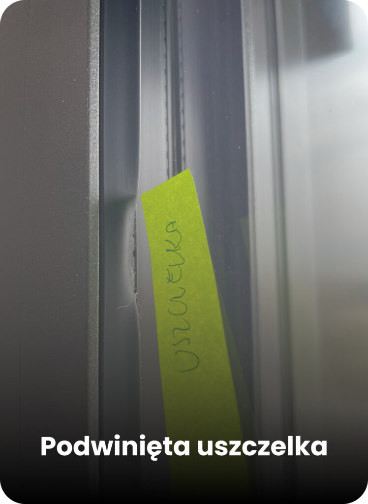 Podwinięta uszczelka